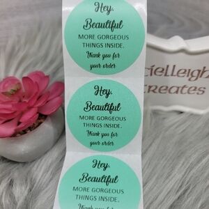 Packaging labels - Hey Beautiful Thank You for you Order